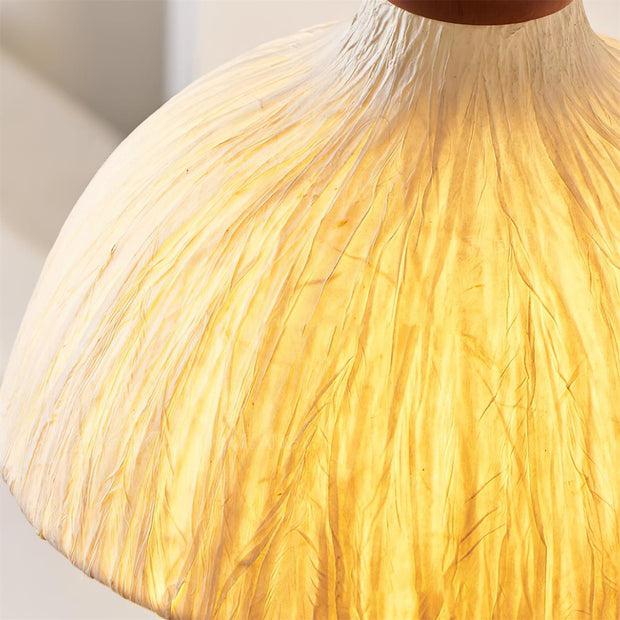 Wall Lamp Rice Paper Shade Wood Arm