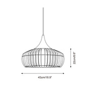 Zivora Natural Bamboo Rattan Pendant Light