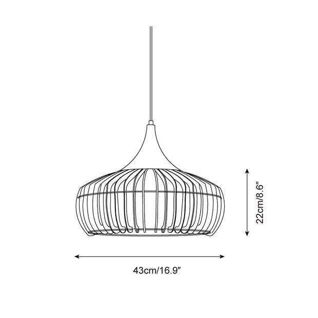 Zivora Natural Bamboo Rattan Pendant Light