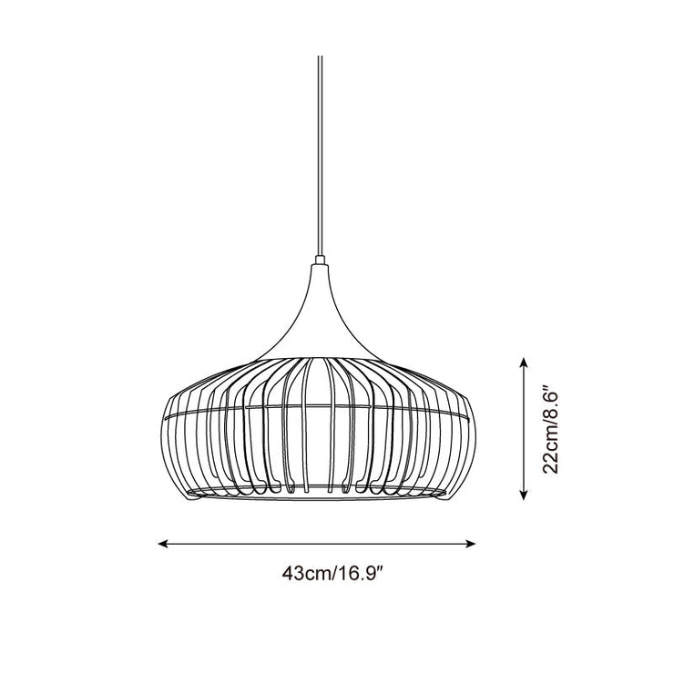 Zivora Natural Bamboo Rattan Pendant Light