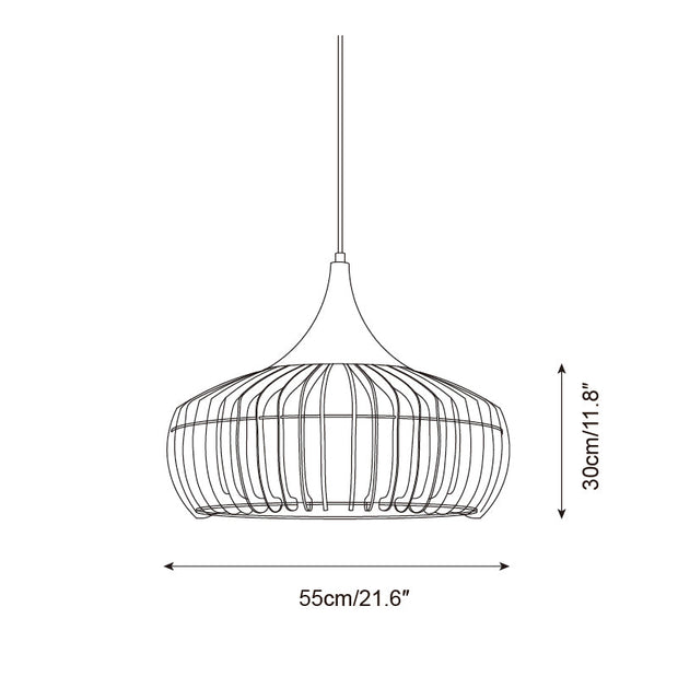 Zivora Natural Bamboo Rattan Pendant Light