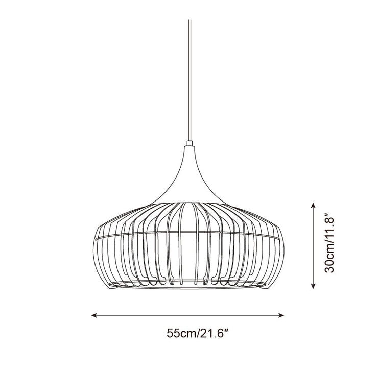 Zivora Natural Bamboo Rattan Pendant Light