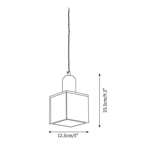 Wood Pendant Lamp Assorted Shapes in Solid Wood and Brass