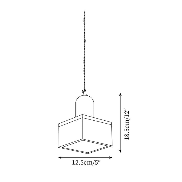 Wood Pendant Lamp Assorted Shapes in Solid Wood and Brass