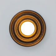 Wall Lamp Ripple with Ash Wood Body and Glass Globe Shade