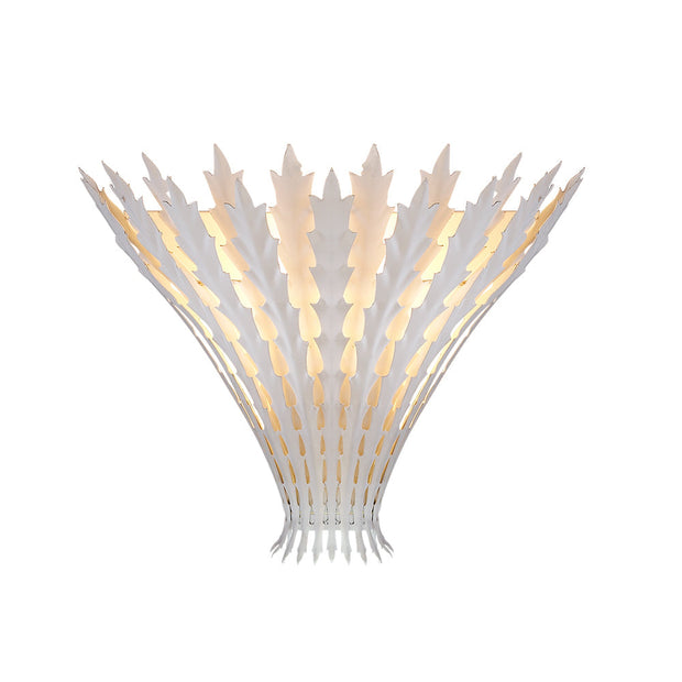 Wall Light Handmade Leaf Motif Metal Body Elegant Sconce