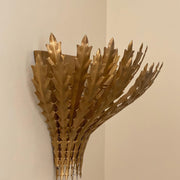 Wall Light Handmade Leaf Motif Metal Body Elegant Sconce