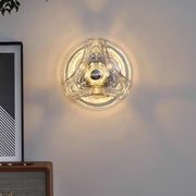 Wall Lamp Swirl Texture Clear Amber Smoke Gray Modern Accent