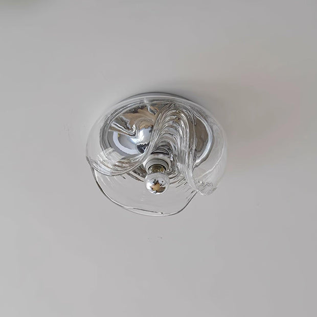 Wall Lamp Swirl Texture Clear Amber Smoke Gray Modern Accent