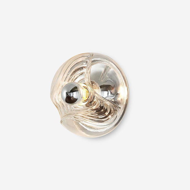 Wall Lamp Swirl Texture Clear Amber Smoke Gray Modern Accent