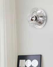 Wall Lamp Swirl Texture Clear Amber Smoke Gray Modern Accent