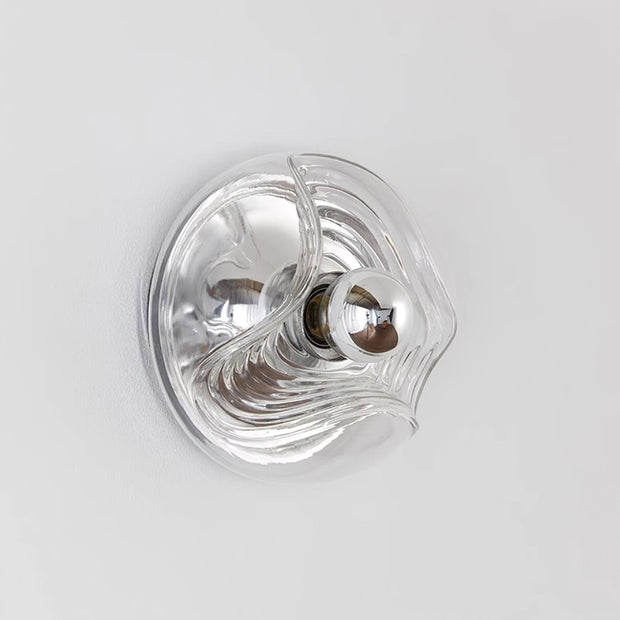 Wall Lamp Swirl Texture Clear Amber Smoke Gray Modern Accent