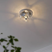 Wall Lamp Swirl Texture Clear Amber Smoke Gray Modern Accent
