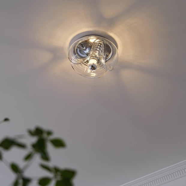 Wall Lamp Swirl Texture Clear Amber Smoke Gray Modern Accent