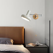 Wall Lamp Swivel Arm Rounded Shade Pull Chain Modern Retro