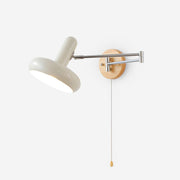 Wall Lamp Swivel Arm Rounded Shade Pull Chain Modern Retro