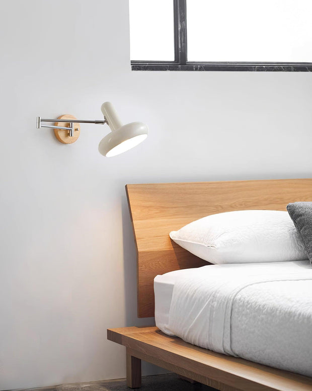 Wall Lamp Swivel Arm Rounded Shade Pull Chain Modern Retro