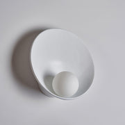 Wall Light Resin Cup Shade Metal Accent Minimalist Cozy