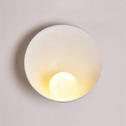 Wall Light Resin Cup Shade Metal Accent Minimalist Cozy