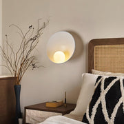 Wall Light Resin Cup Shade Metal Accent Minimalist Cozy
