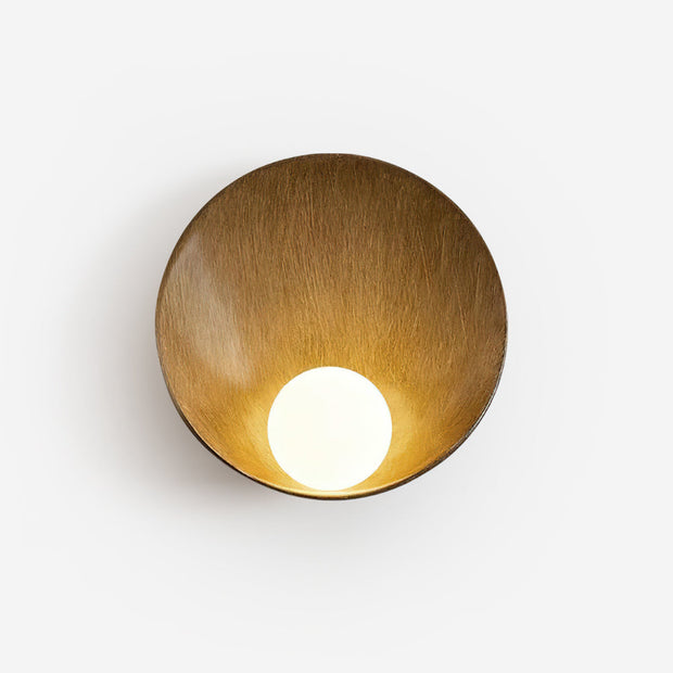 Wall Light Resin Cup Shade Metal Accent Minimalist Cozy