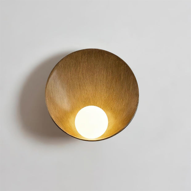 Wall Light Resin Cup Shade Metal Accent Minimalist Cozy