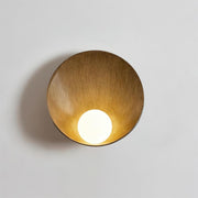 Wall Light Resin Cup Shade Metal Accent Minimalist Cozy
