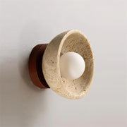 Wall Lamp Travertine Body Modern Minimalist Accent Lighting Fixture