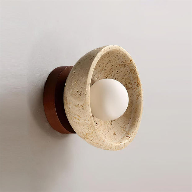 Wall Lamp Travertine Body Modern Minimalist Accent Lighting Fixture