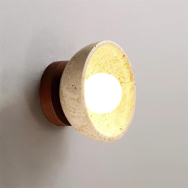 Wall Lamp Travertine Body Modern Minimalist Accent Lighting Fixture