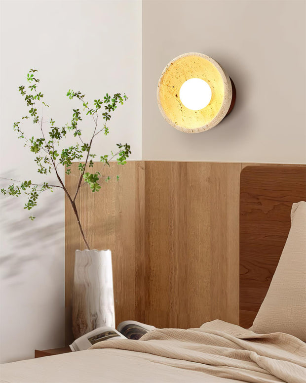 Wall Lamp Travertine Body Modern Minimalist Accent Lighting Fixture