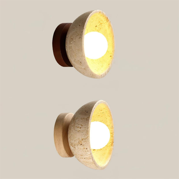 Wall Lamp Travertine Body Modern Minimalist Accent Lighting Fixture
