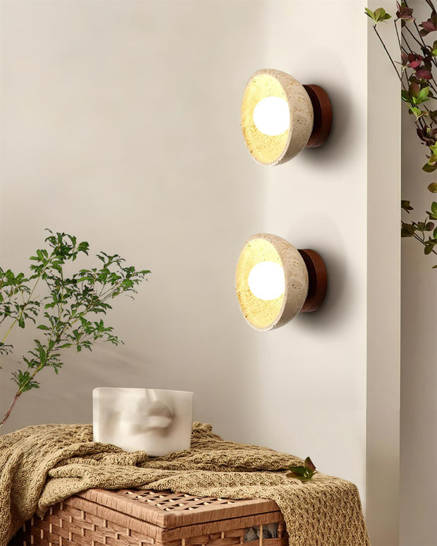 Wall Lamp Travertine Body Modern Minimalist Accent Lighting Fixture