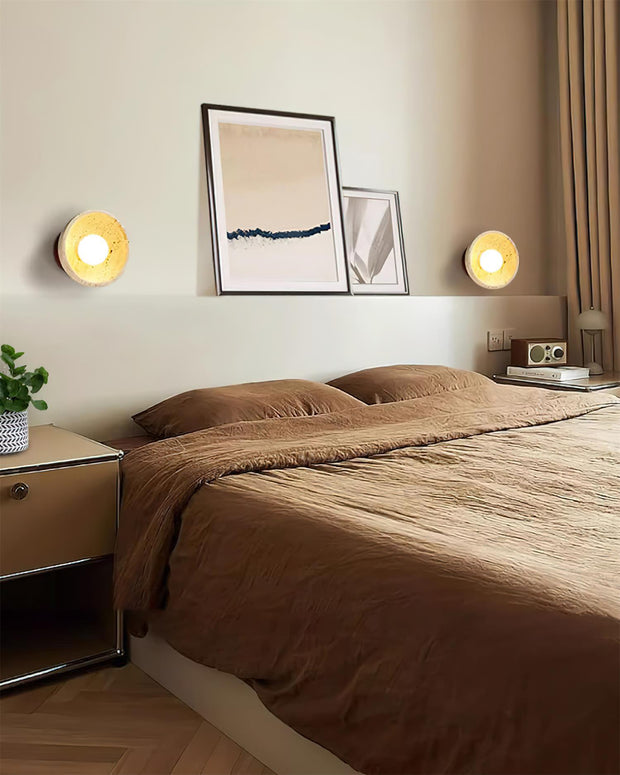 Wall Lamp Travertine Body Modern Minimalist Accent Lighting Fixture