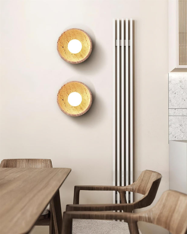 Wall Lamp Travertine Body Modern Minimalist Accent Lighting Fixture