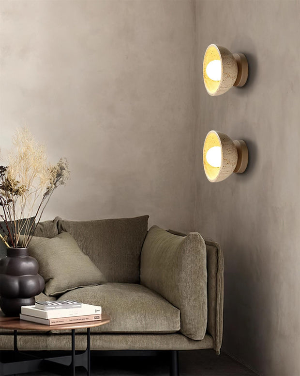 Wall Lamp Travertine Body Modern Minimalist Accent Lighting Fixture