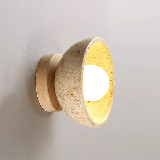 Wall Lamp Travertine Body Modern Minimalist Accent Lighting Fixture