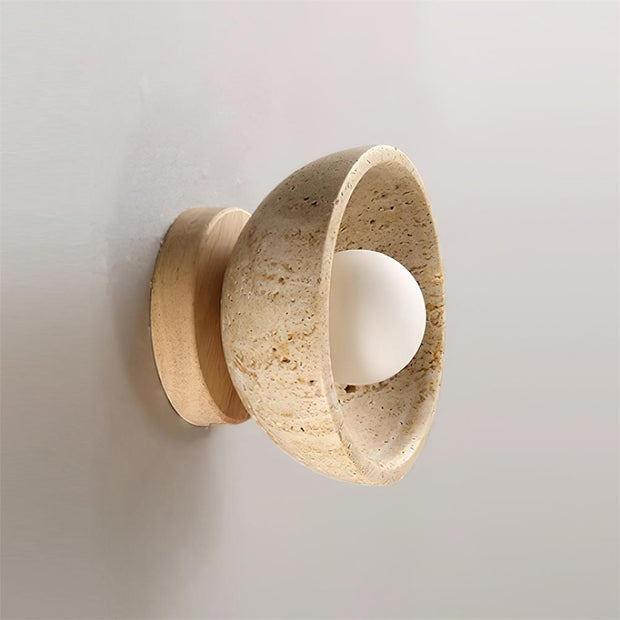 Wall Lamp Travertine Body Modern Minimalist Accent Lighting Fixture