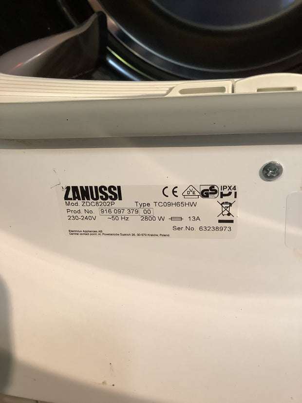 Zanussi Tumble Dryer ZDC8202P L47238