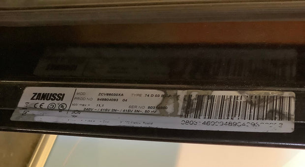 Zanussi Electric Cooker ZCV66030XA L47868