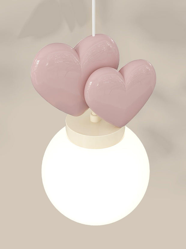 Wall Lamp Resin Heart Cluster Glass Globe Metal Mount Romantic