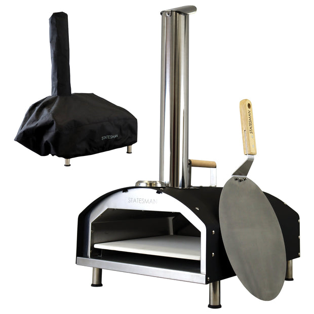 Wood Pizza Oven, 13 Inch, Chimney, Stainless Steel