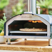 Wood Pizza Oven, 13 Inch, Chimney, Stainless Steel