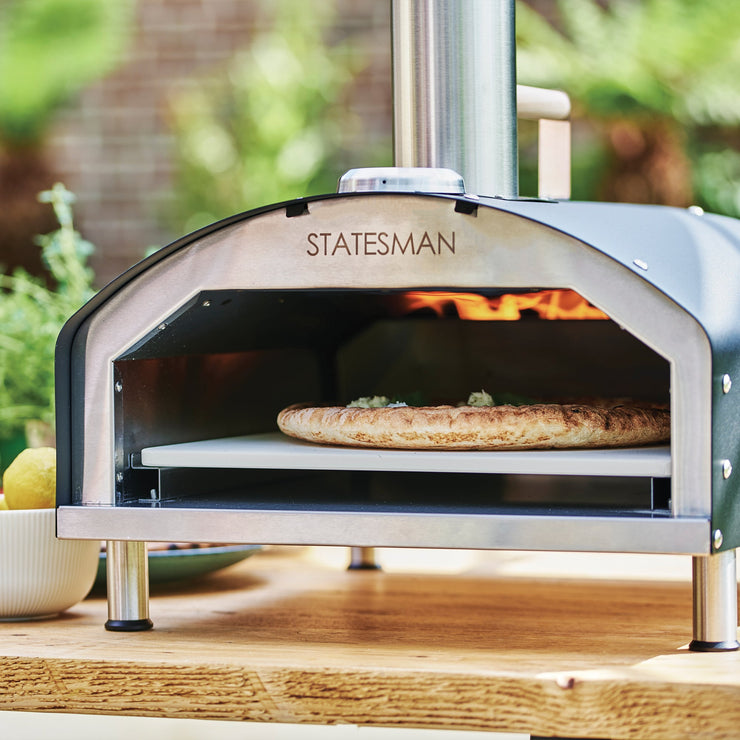 Wood Pizza Oven, 13 Inch, Chimney, Stainless Steel
