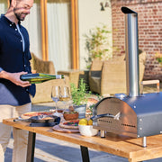 Wood Pizza Oven, 13 Inch, Chimney, Stainless Steel
