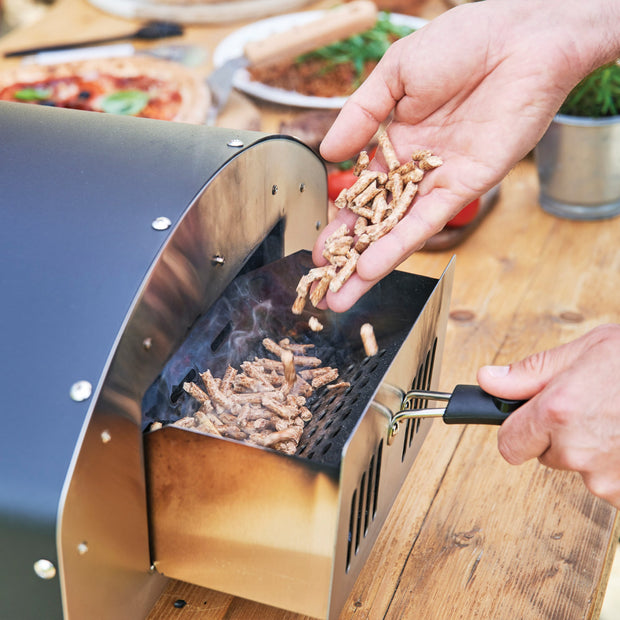 Wood Pizza Oven, 13 Inch, Chimney, Stainless Steel