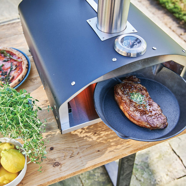 Wood Pizza Oven, 13 Inch, Chimney, Stainless Steel