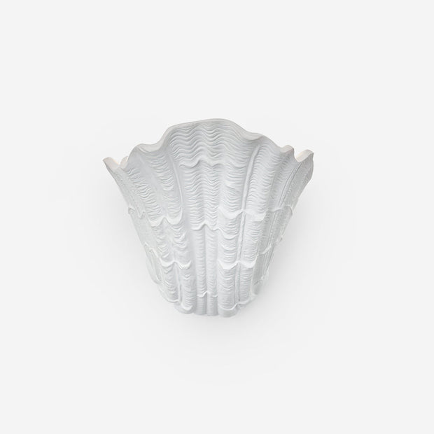 Wall Lamp Shell Plaster Handcrafted Seashell Shape Artistic