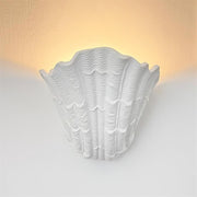 Wall Lamp Shell Plaster Handcrafted Seashell Shape Artistic