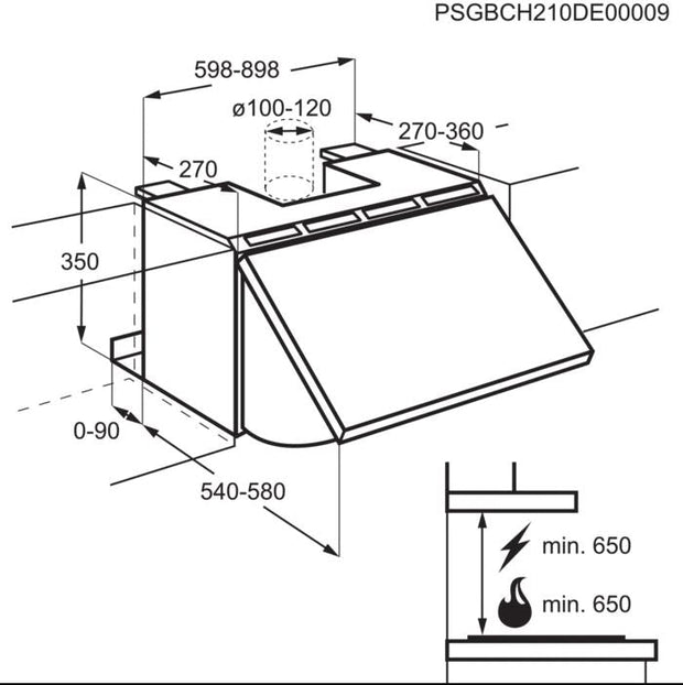 Zanussi ZHI60151G 60cm Integrated Cooker Hood in Neutral Grey